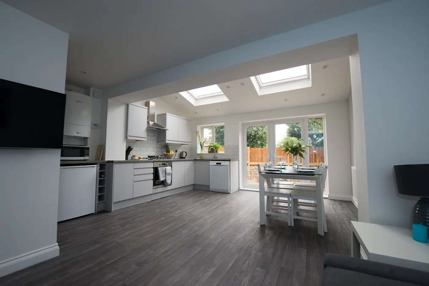 open plan kitchen